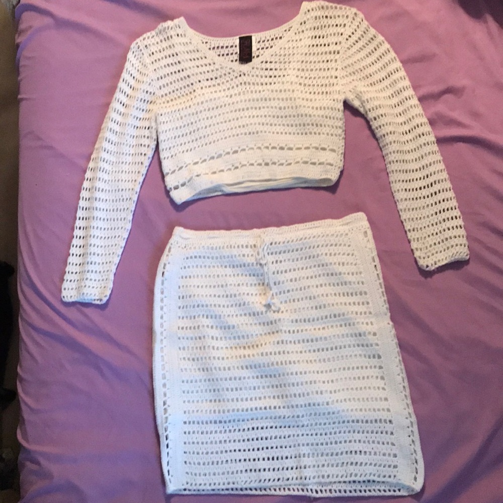 Handmade Crotchet two piece outfit